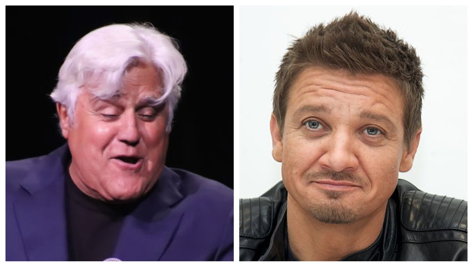 Comedian Jay Leno makes joke about Jeremy Renner on Twitter. (Credit: Getty Images)