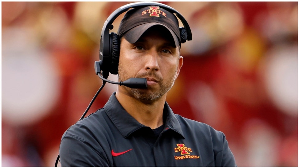 Iowa State football coach Matt Campbell reportedly can leave without paying a penny if the program raises admission standards. (Credit: Getty Images)