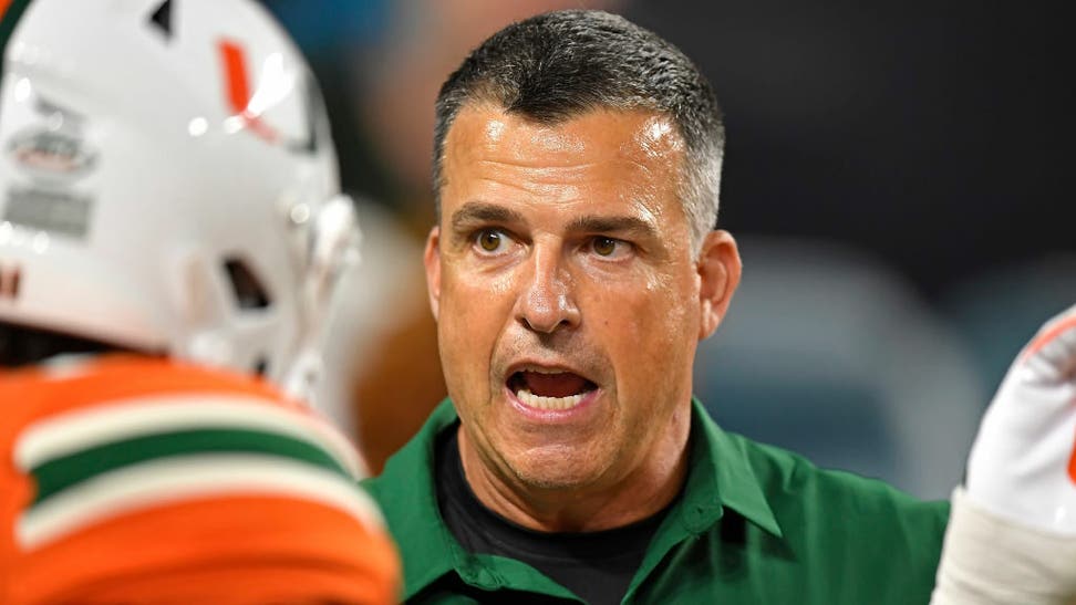 Miami coach Mario Cristobal apologizes after losing to FSU. (Photo by Samuel Lewis/Icon Sportswire via Getty Images)