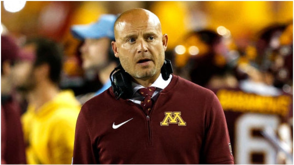 Minnesota football coach P.J. Fleck is openly begging for more money to keep his roster together. He issued a stark NIL warning. (Credit: Getty Images)