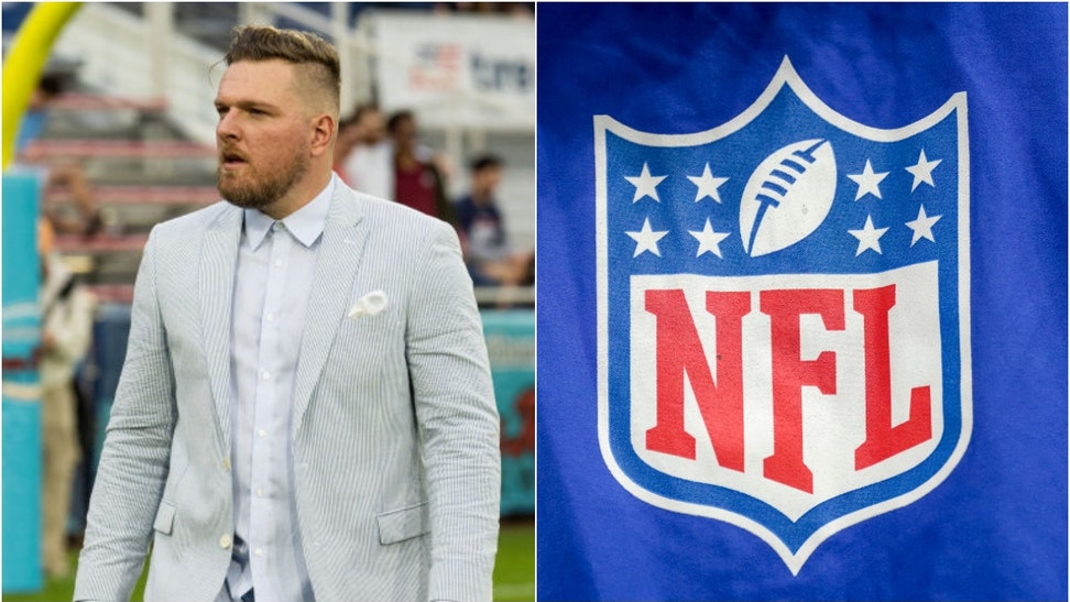 Pat McAfee and NFL logo