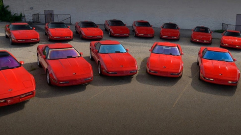 Red C4 Corvettes