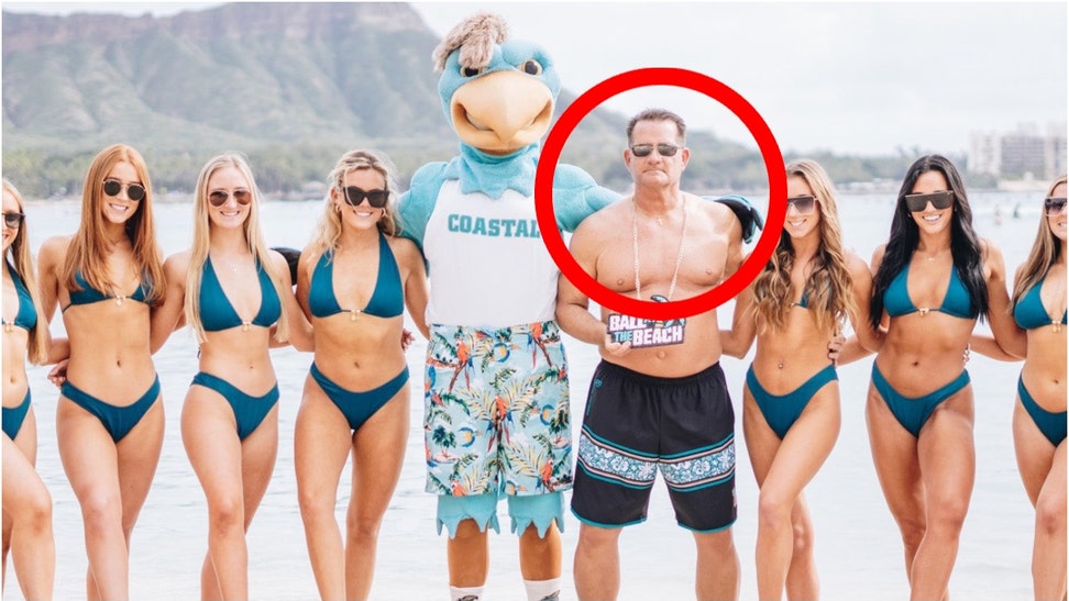 Coastal Carolina football coach Tim Beck claims it was his decision to delete a photo with bikini-clad dancers at the beach. (Credit: Coastal Carolina football deleted photo)