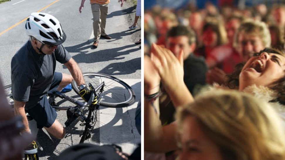 Biden Bike Fall Dominates Internet