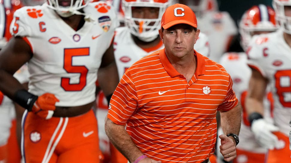 Clemson head coach Dabo Swinney channeled his inner Nick Saban when discussing his radio show rant.