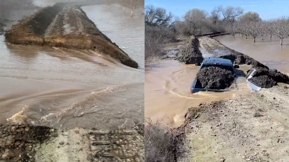 california-rain-water-flood-farm-truck-levy-break