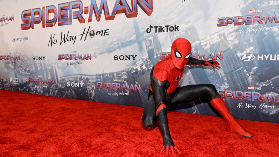 Spider-Man at movie premiere