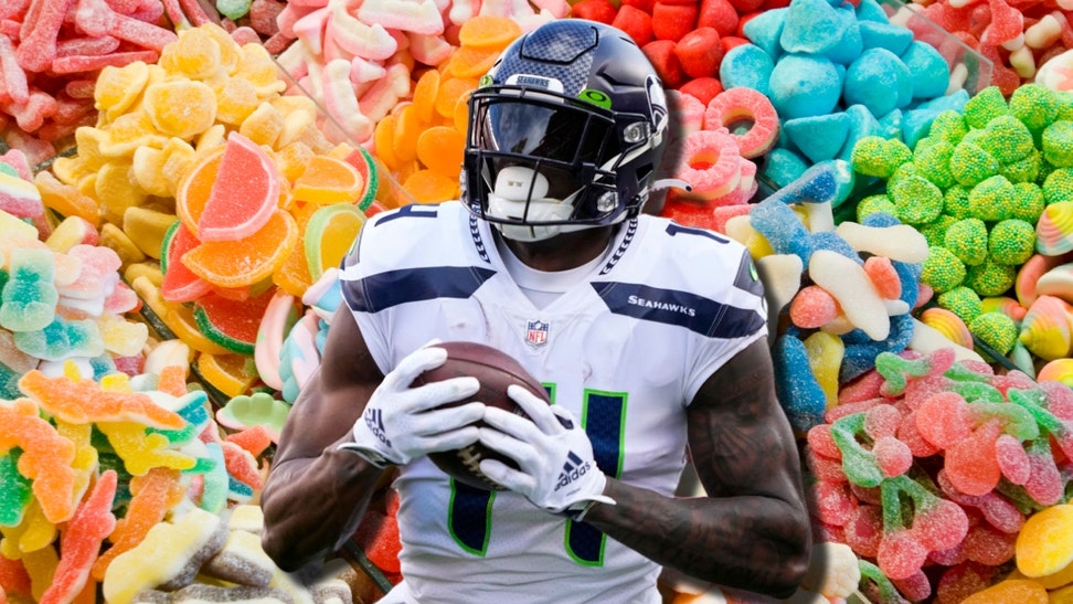 Seattle Seahawks wideout DK Metcalf and candy