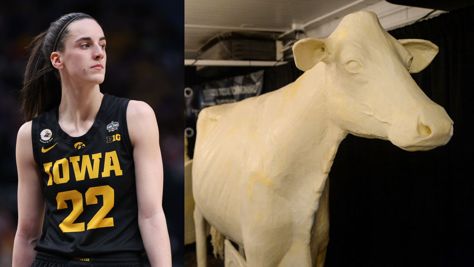 iowa-state-fair-butter-cow-sculpture-caitlin-clark-kurt-warner-jack-trice-hawkeyes