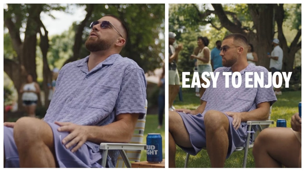 Travis Kelce tries to save Bud Light in new commercial.