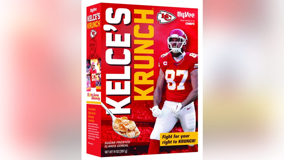 Chiefs' Travis Kelce Releases 'Kelce Krunch' Cereal