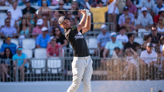 Adam Svensson tees off at the 17th hole during the 3rd round of the Honda Classic 2013 at PGA National Resort. 