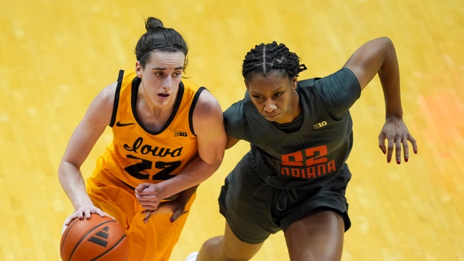Caitlin Clark and Iowa got dominated by Indiana. (Credit: Aaron Doster-USA TODAY Sports)
