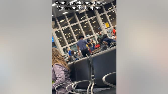 guy in cowboy hat dropped at vegas airport