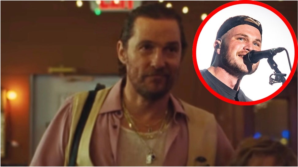 Matthew McConaughey stars in Zach Bryan music video. (Credit: Getty Images and Screenshot/YouTube Video https://www.youtube.com/watch?v=3EQ_45laK4M)