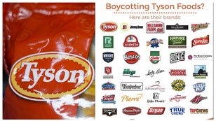 TYSON FOODS BOYCOT