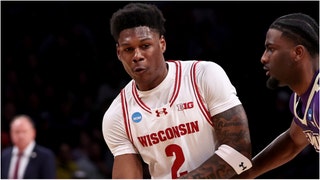 Wisconsin basketball star AJ Storr declared for the NBA Draft, but will maintain his college eligibility. (Credit: Getty Images)