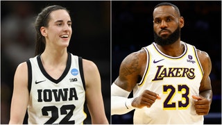 Iowa basketball player Caitlin Clark is drawing more interest on Google Trends than LeBron James. (Credit: Getty Images)
