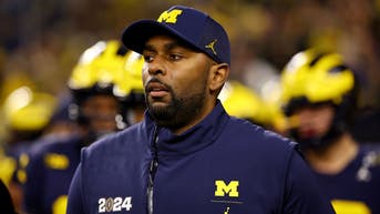 Sherrone Moore (Photo by Jamie Schwaberow/Getty Images)