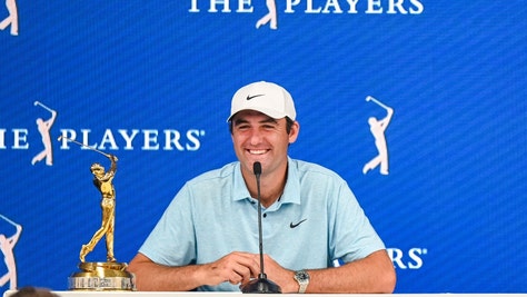 Scottie Scheffler at a press conference following his victory in THE PLAYERS Championship 2023. (Keyur Khamar/PGA TOUR via Getty Images)
