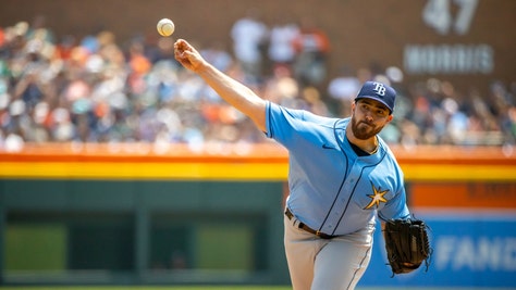 Tampa Bay Rays RHP Aaron Civale delivers a pitch vs. the Detroit Tigers at Comerica Park in Michigan. (David Reginek-USA TODAY Sports)