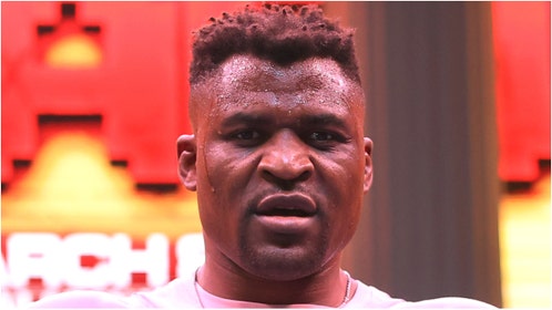 Did Francis Ngannou awkwardly hit on reporter Olivia Buzaglo ahead of his fight against Anthony Joshua? Watch a video of the interaction. (Credit: Getty Images)