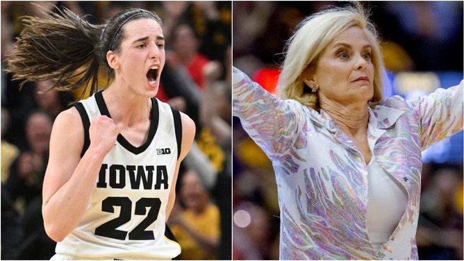 LSU basketball coach Kim Mulkey doesn't want to spend much time comparing Caitlin Clark and Pete Maravich. She reacted to the Iowa star breaking the latter's scoring record. (Credit: USA Today Sports Network Compilation)
