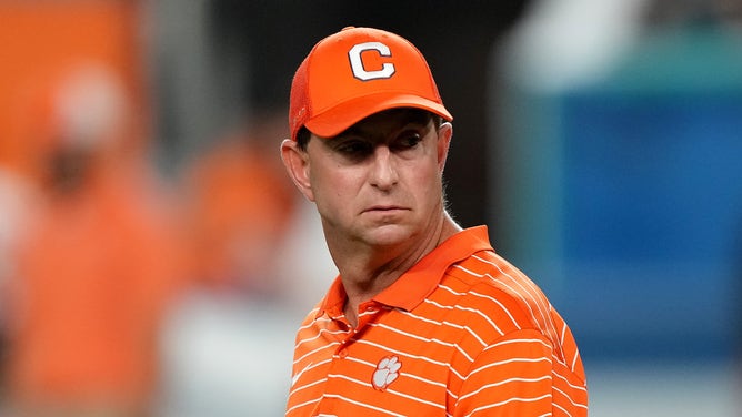 Dabo Swinney has serious concerns about the state of college football. (Photo by Eric Espada/Getty Images)