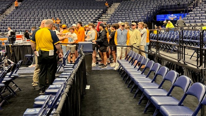 Tennessee students gather before the game on Friday