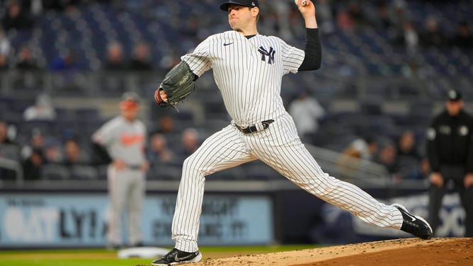Former New York Yankees pitcher Jordan Montgomery delivers a pitch vs. the Baltimore Orioles at Yankee Stadium. (Gregory Fisher-USA TODAY Sports)