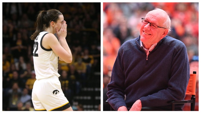 College Basketball Hall of Famer Jim Boeheim says Caitlin Clark is his favorite basketball player to watch right now.