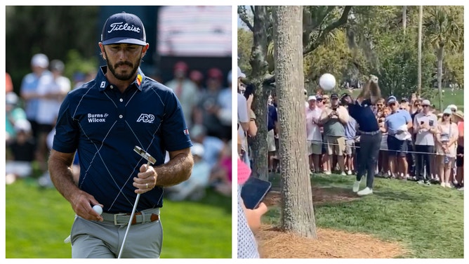 PGA Tour player Max Homa hit a shot at the PLAYERS Championship that nearly hit a spectator in the face.