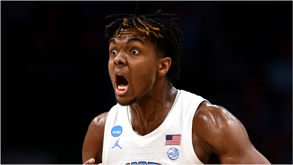 UNC basketball player Harrison Ingram verbally lit up Michigan State for trash talking. Watch a video of his comments. (Credit: Getty Images)
