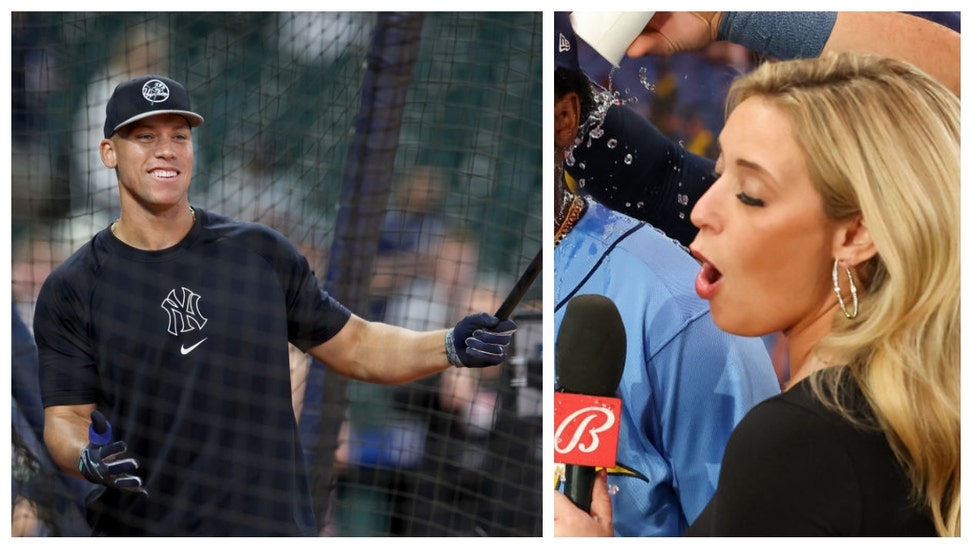 Apple TV MLB sideline reporter Tricia Whitaker stunned the internet with an Aaron Judge interview on Friday. 