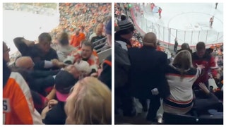 Flyers & Devils Fans Trade Punches During Wild Brawl In The Stands