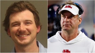 Social media is on fire with lots of jokes after Lane Kiffin tweeted about Morgan Wallen's upcoming concert at Ole Miss. (Credit: Getty Images and Nashville Police Department)