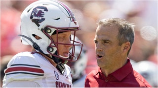 South Carolina football coach Shane Beamer hit back at criticism of Spencer Rattler during the QB's NFL Draft slide. What did he say? (Credit: Getty Images)