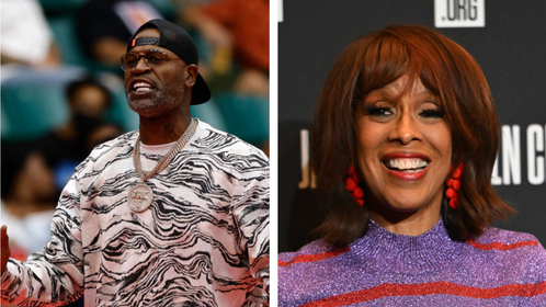 Getty 1: NEW YORK, NEW YORK - APRIL 17: Gayle King attends Jazz At Lincoln Center Gala: Celebrating Tony Bennett at Jazz at Lincoln Center on April 17, 2024 in New York City. (Photo by Noam Galai/Getty Images for Jazz At Lincoln Center)

Getty 2: FRISCO, TEXAS - AUGUST 06: Head coach Stephen Jackson of the Trilogy reacts during a game against the Killer 3's during BIG3 Week Eight at Comerica Center on August 06, 2022 in Frisco, Texas. (Photo by Ron Jenkins/Getty Images for BIG3)


