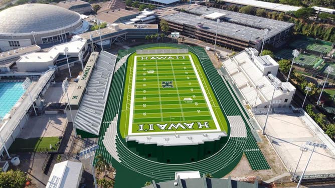 The University of Hawaii had to play games at a temporary stadium recently, much like Northwestern is about to do