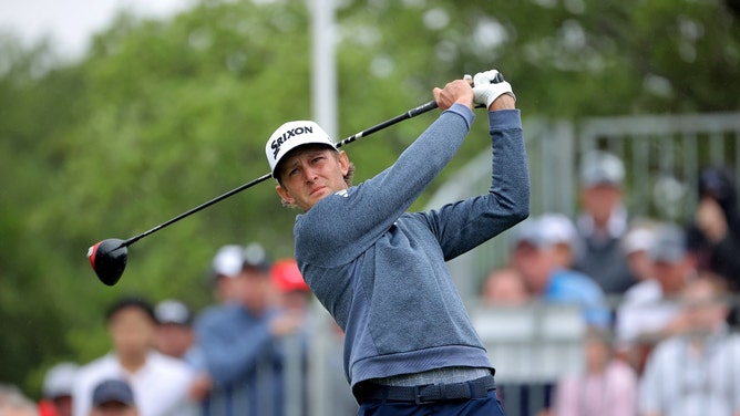 Peter Kuest hits a tee shot on the first hole during the 2024 Valero Texas Open. (Erik Williams-USA TODAY Sports)