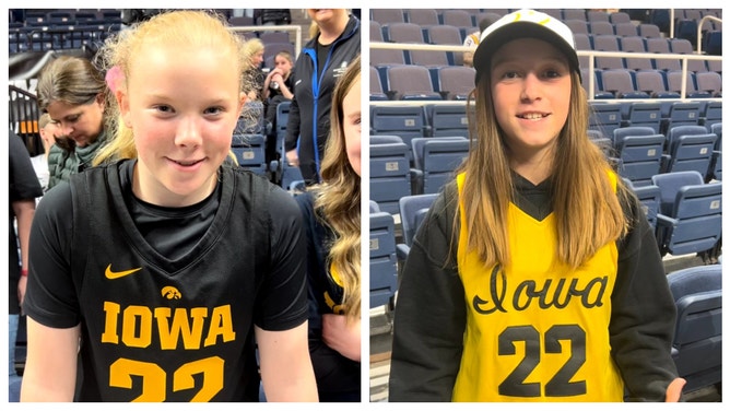 Young female fans could barely contain their excitement waiting for Caitlin Clark to take the court prior to the Elite Eight matchup between Iowa and LSU.