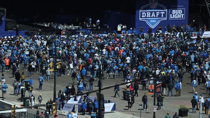 Fans started showing up to the NFL Draft in Detroit nearly eight hours before the event began. 