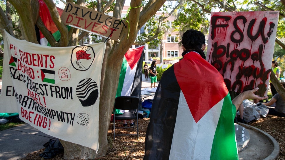 One FSU student had enough of the pro-Hamas rally on campus and took matters into his own hands. 