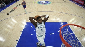 Timberwolves SF Anthony Edwards dunks in Game 6 vs. the Denver Nuggets during the 2024 NBA Playoffs at Target Center in Minnesota. (Jordan Johnson/NBAE via Getty Images)