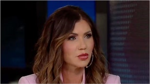 Kirsti Noem looks like an idiot during interview with Jesse Watters. (Credit: Screenshot/X Video https://twitter.com/SaraGonzalesTX/status/1787652200971358577/Fox News)