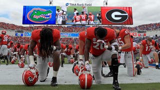 Will the Florida-Georgia game be moved on-campus when the Jaguars start building their new stadium after the 2025 season?