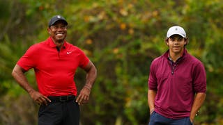 Tiger Woods And A Fellow Masters Champion Follow Their Sons At Junior Tournament