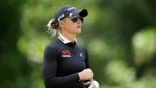 Charley Hull Rips Cigarette While Signing Autographs At U.S. Women's Open