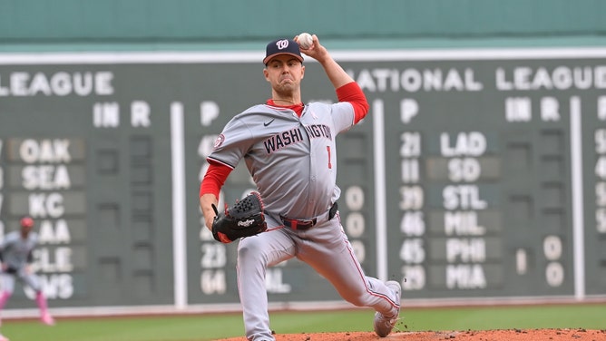 Washington Nationals LHP MacKenzie Gore pitches vs. the Boston Red Sox at Fenway Park. (Eric Canha-USA TODAY Sports)