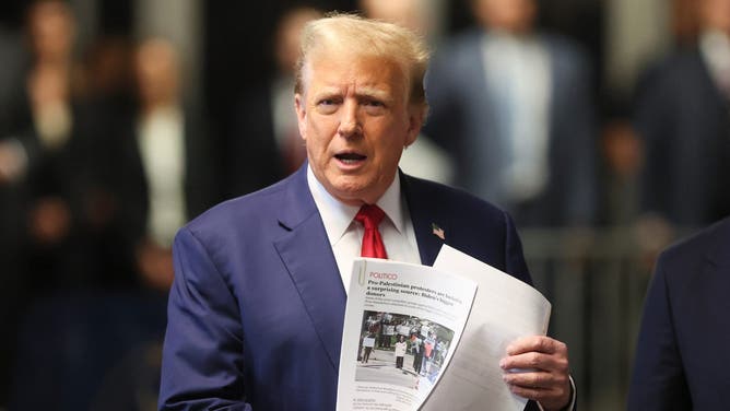 Former United States President Donald Trump blamed donors of current U.S. President Joe Biden for funding the anti-Israel protests at Columbia University.